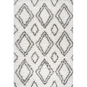 Beni Moroccan Style Diamond Shag Area Rug