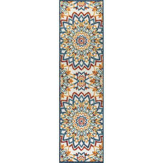 Flora Abstract Bold Mandala High-low Indoor/outdoor Area Rug