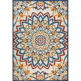 Flora Abstract Bold Mandala High-low Indoor/outdoor Area Rug