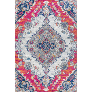 Bright bohemian Flair Boho Vintage Medallion Area Rug
