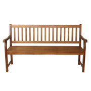 Laurel Slat-Back 600-Lbs Support Acacia Wood Outdoor Garden Patio Bench