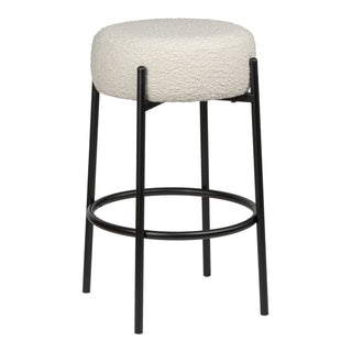 Paola Modern  Metal/Bouclé Cushioned Counter & Bar Stool - JONATHAN Y