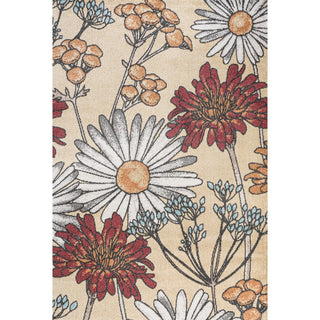 Dizi Modern Botanical Wildflower  Area Rug