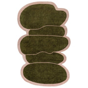 Whimsical Modern Border Geometric Handwoven Wool Area Rug