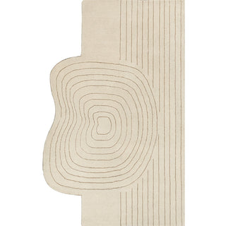 Retro Bohemian Abstract Striped Handwoven Wool Area Rug