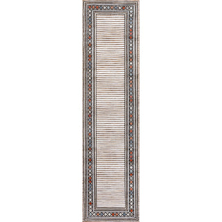 Sebastian High-low Modern Diamond Border Indoor/Outdoor Area Rug