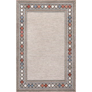 Sebastian High-low Modern Diamond Border Indoor/Outdoor Area Rug