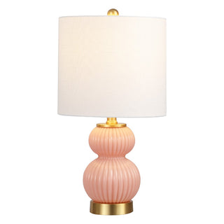 Daphne 20" Ribbed Metal/Glass LED Table Lamp