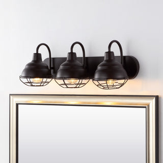 Levi 24.5" Industrial Farmhouse Iron LED Vanity - JONATHAN Y