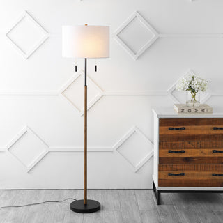Maude 61" Rustic Farmhouse Iron Candlestick Pull Chains LED Floor Lamp - JONATHAN Y