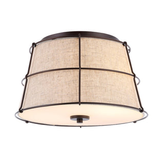 Silas Rustic Farmhouse LED Flush Mount - JONATHAN Y