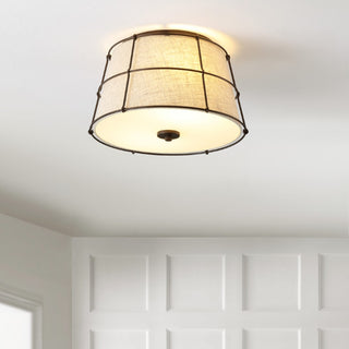 Silas Rustic Farmhouse LED Flush Mount - JONATHAN Y