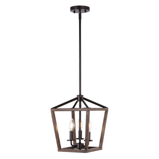 Oria 10" Iron Farmhouse Industrial Lantern LED Pendant - JONATHAN Y