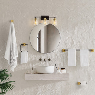 Arlo 22.88" 3-Light Vintage Classic Vanity Light with Bathroom Hardware Accessory Set - JONATHAN Y