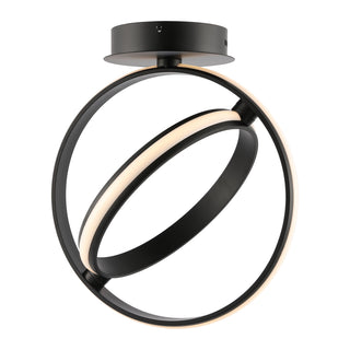 Nicole Modern Minimalist Aluminum Ring Integrated LED Semi Flush Mount - JONATHAN Y