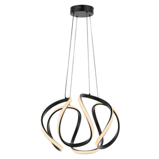 Euphoria 18.5" Contemporary Designer Aluminum/Iron Scribble Integrated LED Pendant Light - JONATHAN Y