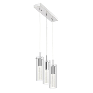 Mium Modern Style Iron/Crystal/Glass Integrated LED Linear Pendant - JONATHAN Y
