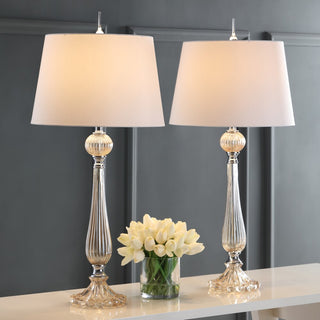 Chloe 32.5" Glass LED Table Lamp - JONATHAN Y