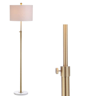 June 65" Adjustable Metal/Marble LED Floor Lamp - JONATHAN Y