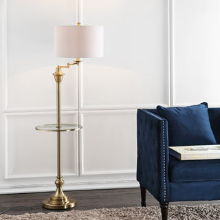 Cora 60" Metal/Glass LED Side Table and Floor Lamp - JONATHAN Y