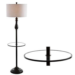 Laine 60" Metal/Glass LED Side Table and Floor Lamp - JONATHAN Y