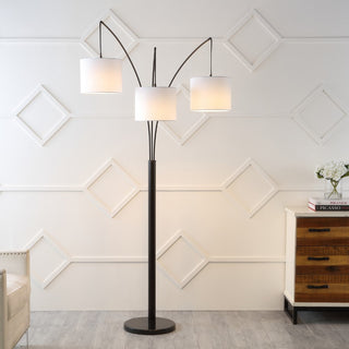 Barrie 78.5"  Mid-Century Modern Head-Adjustable Iron LED Arc Floor Lamp - JONATHAN Y