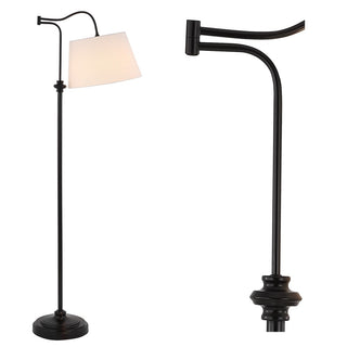 Jason 68.5" Metal Traditional Swing Arm LED Floor Lamp - JONATHAN Y