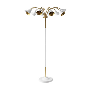 Vivian 61" 10-Light Mid-Century Modern Iron Medusa Multi Head LED Floor Lamp - JONATHAN Y