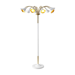 Vivian 61" 10-Light Mid-Century Modern Iron Medusa Multi Head LED Floor Lamp - JONATHAN Y
