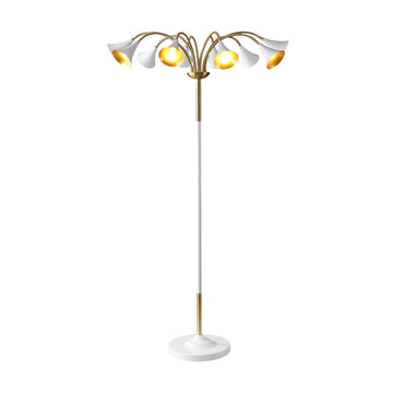 Vivian 61" 10-Light Mid-Century Modern Iron Medusa Multi Head LED Floor Lamp - JONATHAN Y