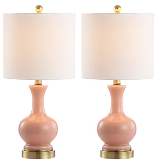 Cox 22" Glass/Metal LED Table Lamp - JONATHAN Y