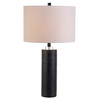 Brooks 27" Marble/Crystal LED Table Lamp - JONATHAN Y