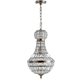 Regina Crystal/Metal Empire LED Pendant - JONATHAN Y
