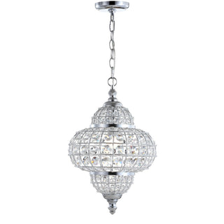 Juliette 12" Crystal/Metal LED Pendant Pendant - JONATHAN Y