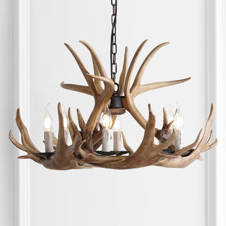 Rudolph Adjustable Resin Antler LED Chandelier - JONATHAN Y