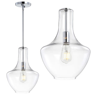 Watts Glass/Metal LED Pendant - JONATHAN Y