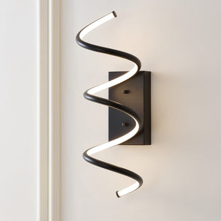 Scribble 7" Modern Metal Integrated LED Vanity Light Sconce - JONATHAN Y