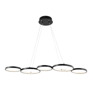 Roman 40.75" Bohemian Coastal Iron Linear Integrated LED Pendant - JONATHAN Y