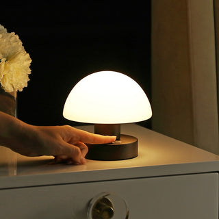 Zoe 5.75" Bohemian Farmhouse Iron Rechargeable Integrated LED Table Lamp - JONATHAN Y