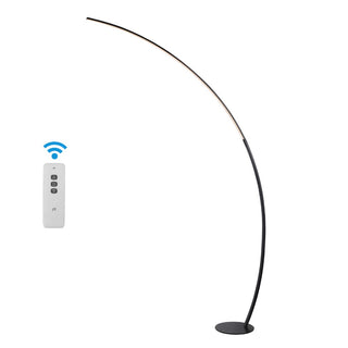 Enzo 68" Contemporary Minimalist Metal Arc Dimmable Integrated LED Floor Lamp - JONATHAN Y