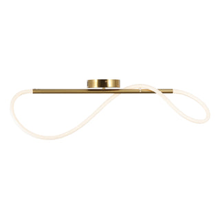 Alessio Contemporary Minimalist 360 Adjustable Silicone Neon Rope Dimmable Linear Integrated LED Flush Mount - JONATHAN Y