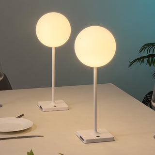 Allie 17.5" Modern Minimalist Indoor/Outdoor Metal Globe Rechargeable/Cordless Dimmable Integrated LED Table Lamp with Touch Sensor