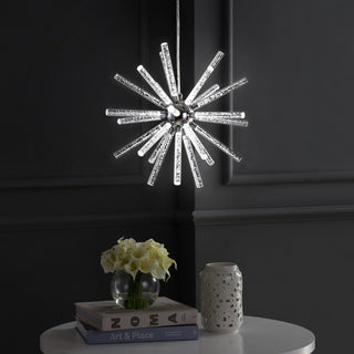Soyuz 19.5" Adjustable Integrated LED Starburst Metal/Acrylic Pendant - JONATHAN Y