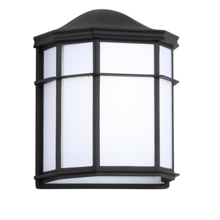 Henry 7.75" Outdoor Frosted Acrylic/Metal Integrated LED Wall Sconce - JONATHAN Y