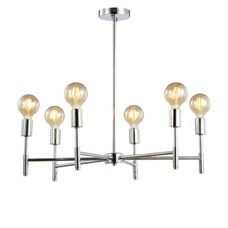 Turing 28.5" Adjustable Height Metal LED Chandelier - JONATHAN Y