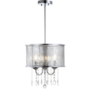 Avah Metal/Crystal Adjustable LED Drop Chandelier - JONATHAN Y