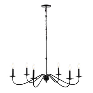 Wicklow 34.75" Bohemian Farmhouse Iron LED Chandelier