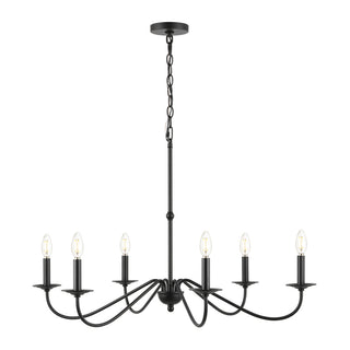 Wicklow 34.75" Bohemian Farmhouse Iron LED Chandelier
