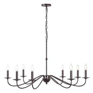 Wicklow 40" 8-Light Bohemian Farmhouse Iron LED Chandelier
