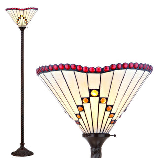 Smith Tiffany Style 70.5" Torchiere LED Floor Lamp - JONATHAN Y